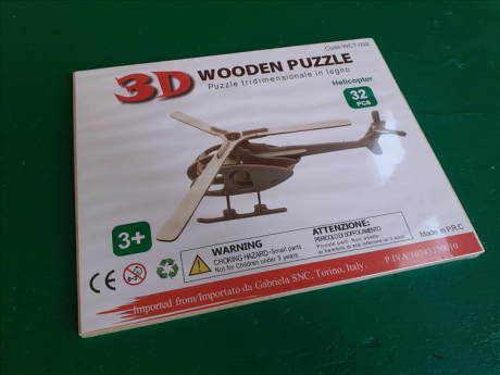 Puzzle 3D Legno